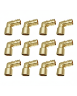 12-PK 1 in. PEX-A Expansion x Female Copper Sweat Elbows ASTM F1960 NSF Lead Free Brass PEX Cold Expansion Fittings