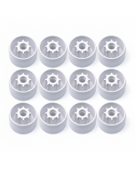 12-PK 1-1/4 in. PVC Casters Pipe Cap Fittings - ASTM SCH40 Furniture-Grade - Also Fits 3/4" PVC Fitting