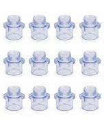 12-PK 3/4 in. Clear PVC SCH-80 Male Adapter Fittings Transparent Color ANSI, ASTM D2467 Special for Aquarium/Reef Tank Setup