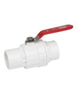 247Garden ERA 1 in. Two-Piece SCH40 PVC Chroming Ball Shut-Off Valve w/ Stainless Steel Handle