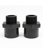 2-Pack 3/4 in. Schedule 80 PVC Male Hex Adapters Pipe Fittings (Socket x MPT) NSF ASTM D2467/D2464 NPT Precision-Grade Fittings