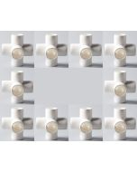 10-Pk 3/4 in. 5-Way SCH-40 PVC Fittings ASTM D2466 Plumbing-Grade Pipe Connectors