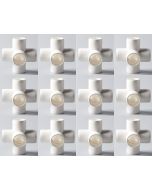 12-Pk 3/4 in. 5-Way SCH-40 PVC Fittings ASTM D2466 Plumbing-Grade Pipe Connectors
