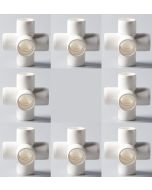 8-Pk 3/4 in. 5-Way SCH-40 PVC Fittings ASTM D2466 Plumbing-Grade Pipe Connectors