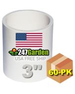 60pcs 3 in. Schedule-40 PVC Coupling/Coupler Pipe Fitting NSF SCH40 ASTM D2466