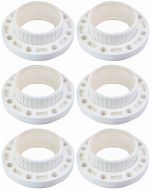 6-Pack 6 in. SCH-80 PVC Van Stone Flanges 2-Piece ANSI/ASTM D2467 Socket-Type High Pressure Pipe Fittings w/Free Shipping for Mainland USA