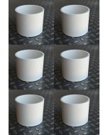 6PC/BOX 4 in. Schedule-40 DWV Coupling Hub x Hub Drain Waste Vent PVC Fitting ASTM D2665 NSF