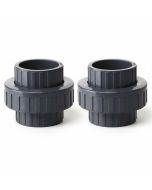 2-Pack 2" Schedule 80 PVC Union Fittings Socket x Thread F1970 ASTM D2467/F1970