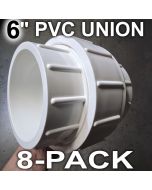 8-PC/Box 6 in. PVC Union w/ EPDM O-Ring Seal Schedule-40 Pipe/Repair Fittings Slip/Socket F1970 4" Pipe-Fittings SxS