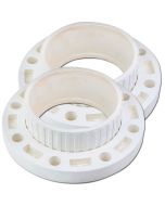 2-Pack 6" SCH-80 PVC Van Stone Flanges 2-Piece Socket Connection (Set of 2) ANSI+ASTM D2467 Socket-Type High Pressure Pipe Fitting