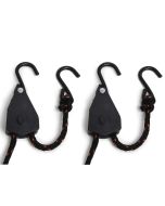 247Garden 3/8" Grow Light Fixture/Reflector Ratchet Hangers and Tie-Down Rope w/ Nylon Plastic Gear & S-Hook (Pair/500LB Max Weight)