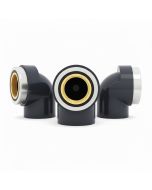3/4 in. SCH80 PVC 90-Degree Female Elbow w/Brass Threaded Fitting NSF ASTM D2467 PVC Slip x FPT Brass Connector 3-Pack