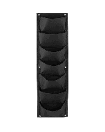 247Garden 7-Pocket Vertical Wall Hanging Pots/Aeration Fabric Grow Bags/Office Organizers (Black, 45L x 12W)