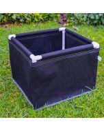 247Garden 2X2 PVC Frame Fabric Grow Bed/Raised Square Garden Pot (30-Gallon, Black, Complete Kit)