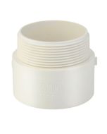 100-Pk 3 in. Schedule-40 DWV PVC Male Adapters MIPT X SLIP Fittings for Drain, Waste, and Vent ASTM D2665 NSF