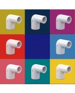 8-PK 1/2 in. SCH-40 PVC 90° Street Elbow Pipe Fittings NSF ASTM D2466 1/2" Slip x 1/2" Spigot