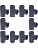 10-PK 1/2 in. Schedule 80 PVC Straight Tee 3-Way High Pressure Pipe Fittings NSF ASTM D2467 Slip/Socket