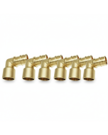 6-PK 1 in. PEX-A Expansion x Female Copper Sweat Elbows ASTM F1960 NSF Lead Free Brass PEX Cold Expansion Fittings