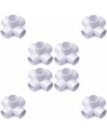 8-Pack 1/2 in. PVC 5-Way Elbow Fittings ASTM SCH40 D2466 Plumbing-Grade Connectors