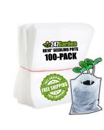 247Garden 100-Pack 8x10" Aeration Seedling Pots/Nursery Fabric Plant Grow Bags (40GSM Non-Woven Eco-Friendly Fabric)