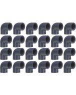 24-Pk 1/2 in. SCH-80 90-Degree PVC Elbow Fittings (Socket Ends) NSF ASTM D2467 High Pressure Pipe Fittings