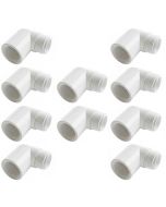 10-Pk 3/4 in. PVC SCH-40 90° Male to Female Elbow MIP x FIP (FNPT x MNPT) Fittings NSF ANSI ASTM D2466