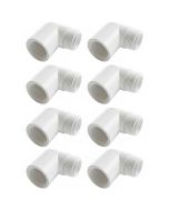 8-Pk 3/4 in. PVC SCH-40 90° Male to Female Elbow MIP x FIP (FNPT x MNPT) Fittings NSF ANSI ASTM D2466
