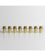 8-Pack 1 in. PEX-A x 3/4 in. Male Pipe Threaded MTP/NTP Adapters NSF Lead Free DZR Brass ASTM F1960 PEX Cold Expansion Fittings