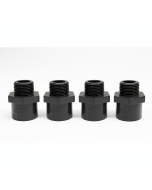 4-Pack 3/4 in. Schedule 80 PVC Male Hex Adapters Pipe Fittings (Socket x MPT) NSF ASTM D2467/D2464 NPT Precision-Grade Fittings
