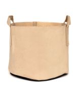 247Garden 10-Gallon Aeration Fabric Pot/Plant Grow Bag w/Handles (Tan w/Black Base 13H x 15D)