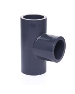 2 in. Schedule 80 PVC Tee 3-Way Straight T High Pressure Pipe Fitting NSF ASTM D2467 SCH-80 Socket