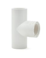 3/4 in. Schedule 40 PVC Female Threaded Tee 3-Way NSF Pipe Fitting SCH40 ASTM D2466 S x S x FPT