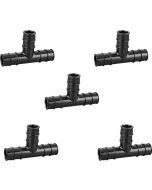 5-Pack 1" PEX-A Tee PPSU Plastic Cold Expansion Fittings ASTM F1960 NSF