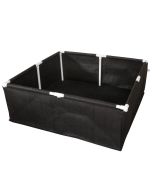 247Garden 4X4 PVC Frame Fabric Grow Bed/Raised Square Garden Bag (120-Gallon Black, Complete Kit)
