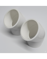 2-PK 2 in. Schedule-40 PVC 45-Degree Elbow Pipe Fittings NSF SCH40 ASTM D2466 2"