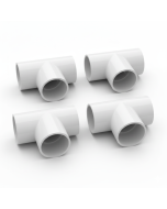 4-Pk 2" Sch-40 PVC Tee 3-Way Pipe Fittings NSF ASTM D2466 Slip/Socket SxSxS