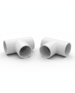 2-Pk 2" Sch-40 PVC Tee 3-Way Pipe Fittings NSF ASTM D2466 Slip/Socket SxSxS