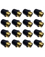 16-Pack 3/4" SCH-80 PVC Male Adapters w/Brass Threaded-Fittings ASTM D2467/D2464 NPT/MPT 3/4" PVC-to-Brass Connectors