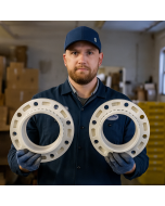 2-Pack 6 in. SCH-80 PVC Van Stone Flanges 2-Piece ANSI/ASTM D2467 Socket-Type High Pressure Pipe Fittings w/Free Shipping for Mainland USA