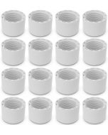 16-Pk 1 in. SCH-40 Female-Threaded NPT Caps PVC Pipe Fittings NSF ASTM D2466