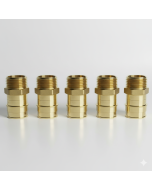 5-Pack 1 in. PEX-A x 3/4 in. Male Pipe Threaded MTP/NTP Adapters NSF Lead Free DZR Brass ASTM F1960 PEX Cold Expansion Fittings