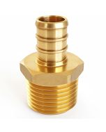 1/2 in. PEX-B Barb x 1/2 in. Male Pipe Thread MPT Adapter (Lead Free Brass DZR NSF-Listed F1807)