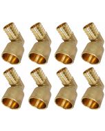 8-PacK 1 in. PEX-B x 1 in. Female Sweat Copper 90-Degree Elbow Lead Free DZR Brass NSF F1807 PEX Crimp Fittings
