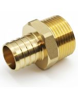 1 in. PEX-B Barb x 1 in. Male Pipe Thread MPT Adapter (Lead Free DZR Brass NSF-Listed F1807 Crimp Fitting)
