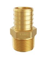 247Garden WDK 1 in. PEX-B Barb x 3/4 in. Male Pipe Thread MPT Adapter (Lead Free DZR Brass NSF-Listed F1807 Crimp Fitting)