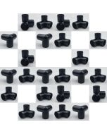 24-Pack 1/2 in. 3-Way Black PVC Elbow Fittings ASTM SCH40 Furniture-Grade Corner Connectors