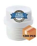1200pcs/Box 1/2 in. Schedule 40 PVC Male Threaded Plug/MPT End Cap Pipe Fitting NSF SCH40 ASTM D2466 0.5"