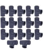 17 Pcs/Box 2 in. Schedule 80 PVC Tee 3-Way Straight T Sch-80 Pipe Fittings