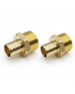 2-PK 1 in. PEX-B x Male Adapter NPT Crimp-Type Fittings NSF Lead Free DZR Brass ASTM F1807 cUPC