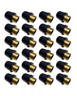 20-Pack 3/4" SCH-80 PVC Male Adapters w/Brass Threaded-Fittings ASTM D2467/D2464 NPT/MPT 3/4" PVC-to-Brass Connectors